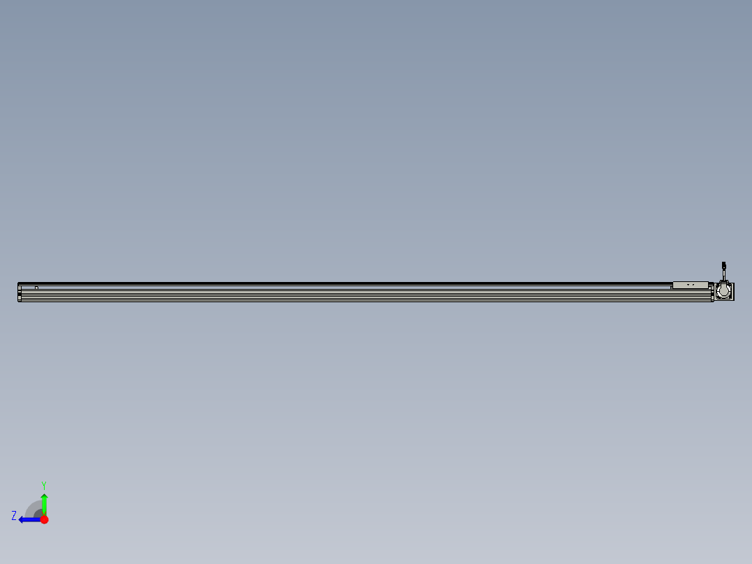 东锦同步带传动-直线滑台模组DH135B-L125-S2500-BL-P400W-C3右视图