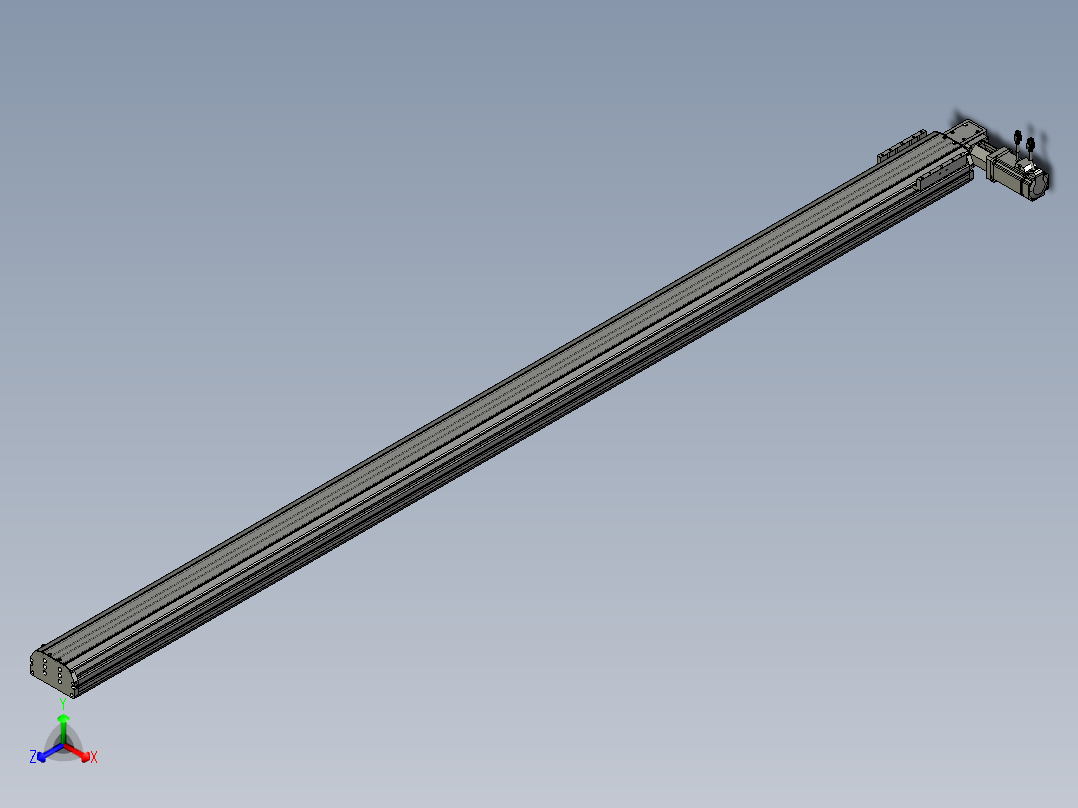 东锦同步带传动-直线滑台模组DH135B-L125-S2500-BL-P400W-C3正等轴测图