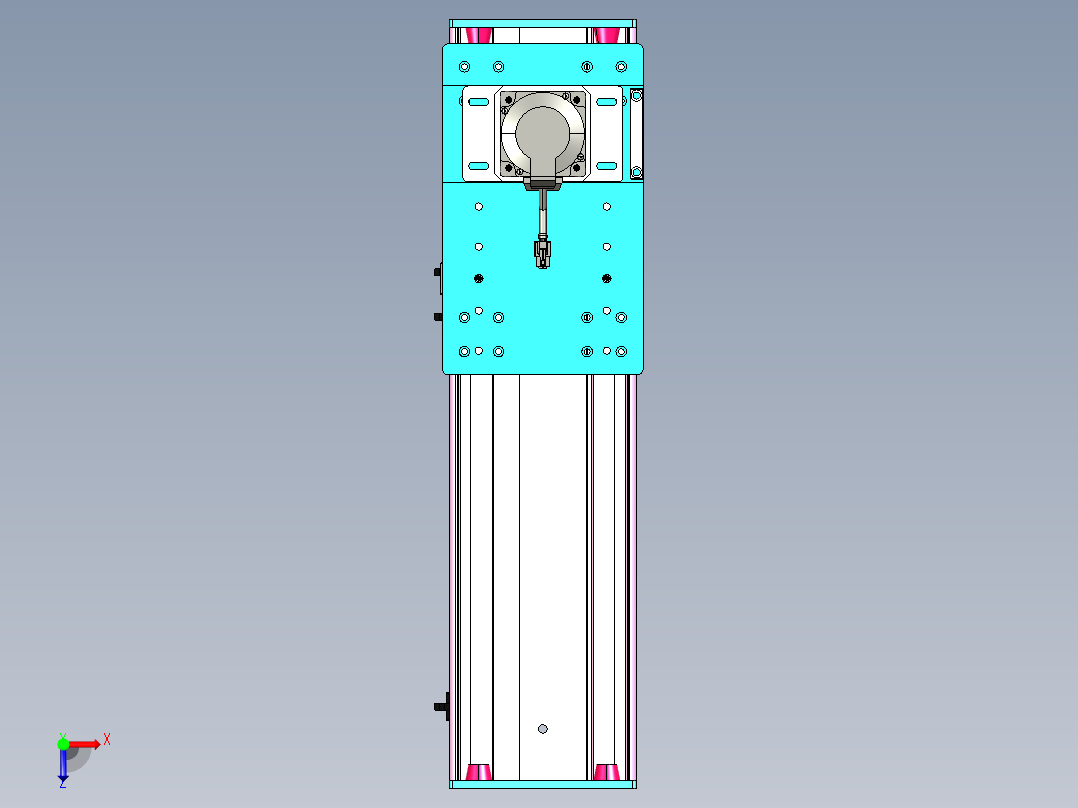 东锦齿条传动DH175G-L167-S350-BU-减速机+750W俯视图