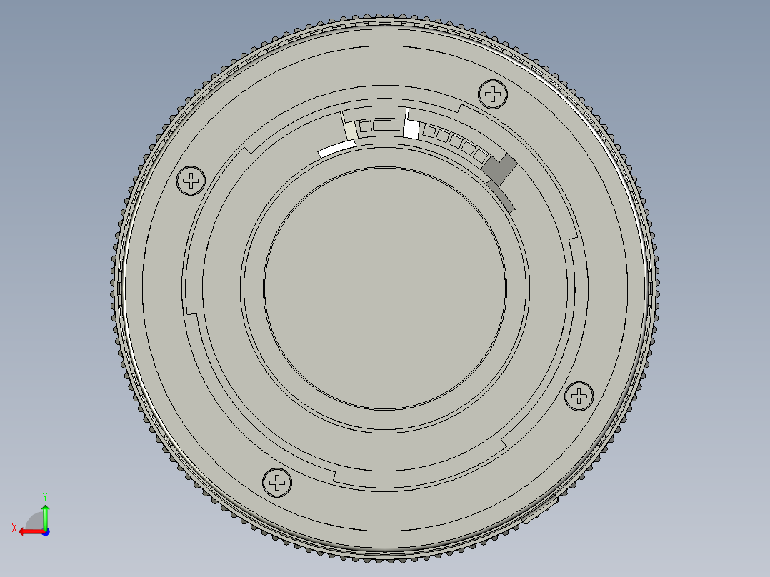 佳能相机镜头模型后视图