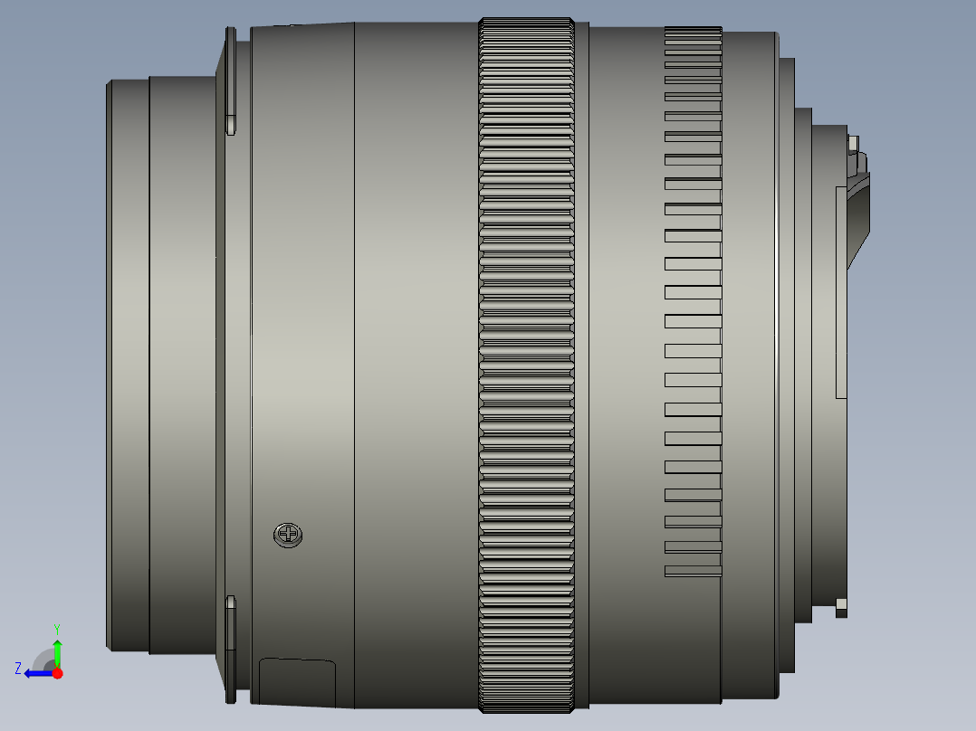 佳能相机镜头模型右视图