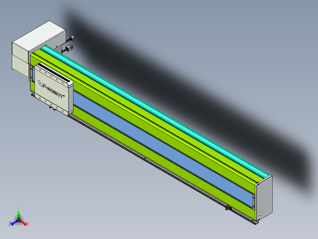 威洛博VBC同步带传动一无尘环境VBC17-L45-S900-BRD-ZP75-C3正等轴测图