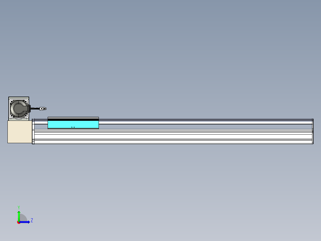 同步带滑台-半封闭B22H-L100-C-S850-RU-P75-D3-N5左视图