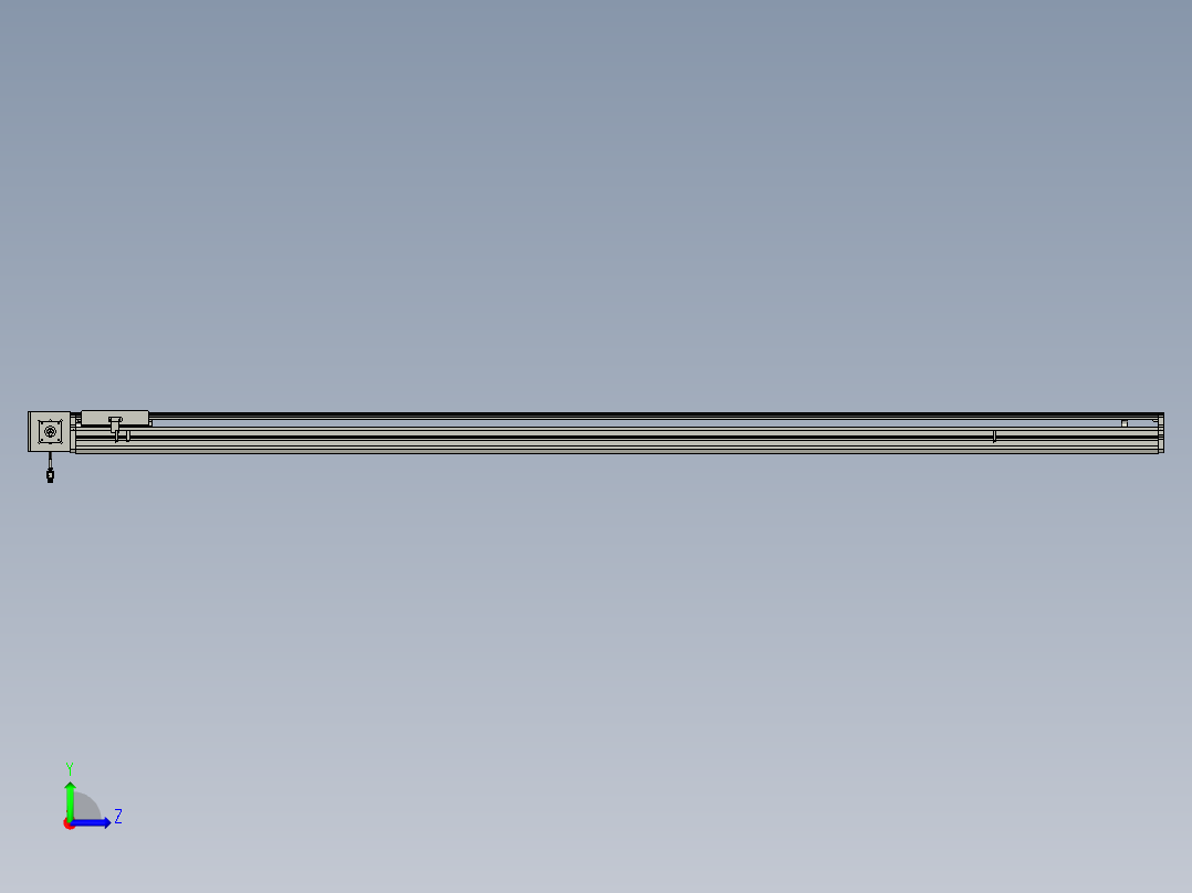东锦同步带传动-直线滑台模组DH170B-L150-S2200-BL-P400W-C3左视图