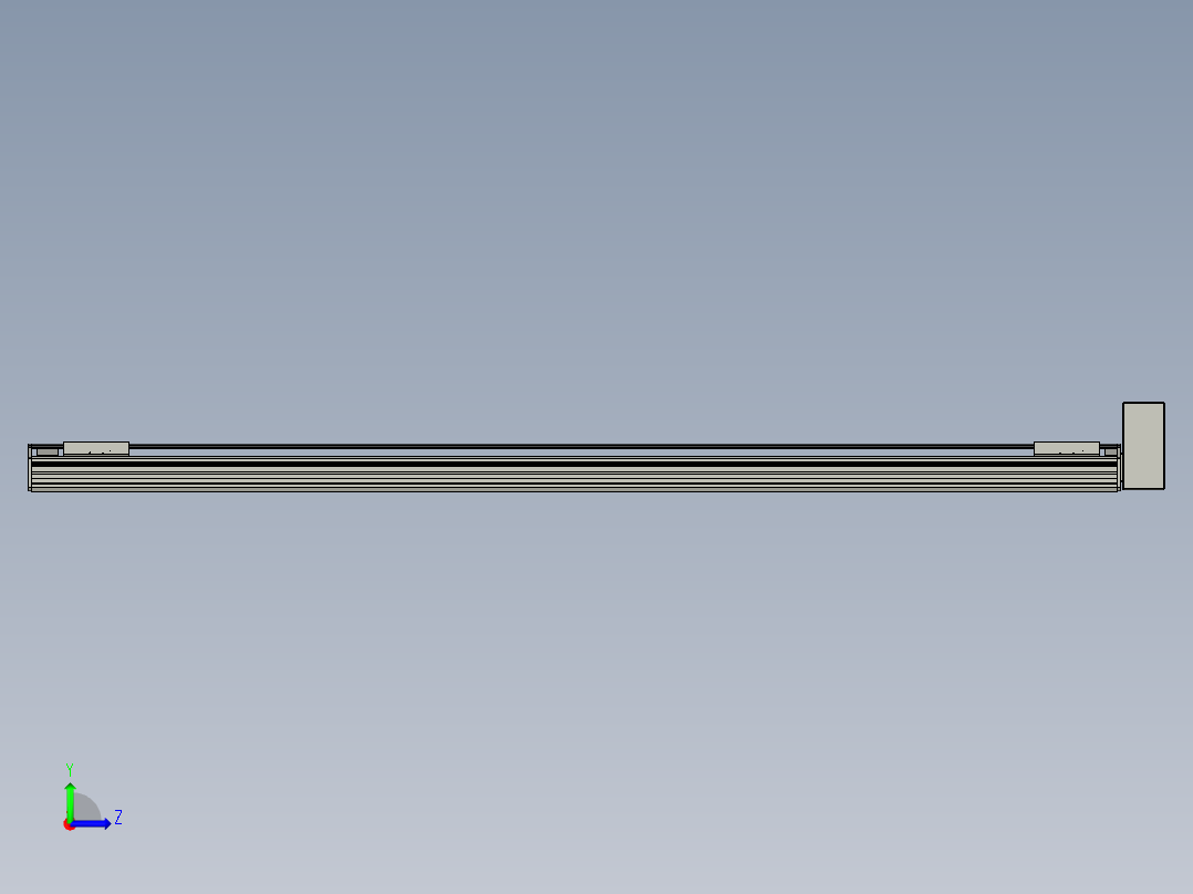 直线模组WG-LHB12-S1600-LU设计图纸左视图