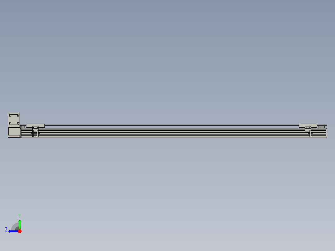 直线模组WG-LHB12-S1600-LU设计图纸右视图