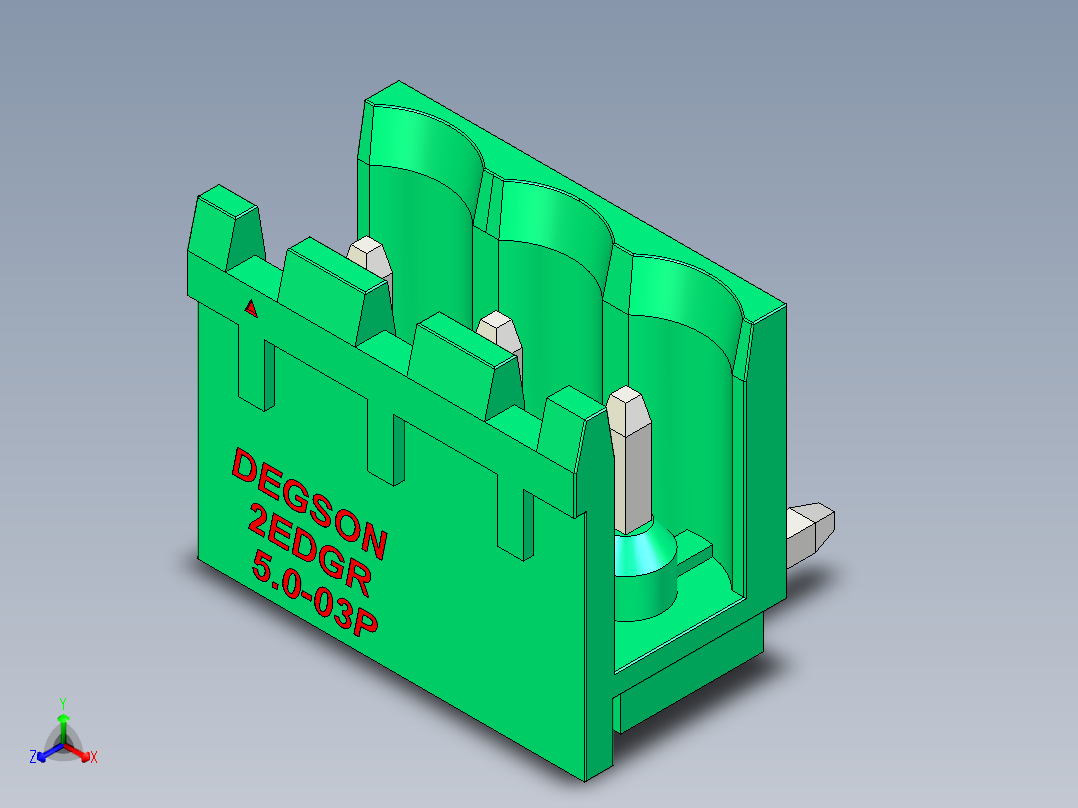 DEGSON 2EDG 系列 5.0mm 可插拔接线端子组-2EDGR-5.0-03P-14-00AH
