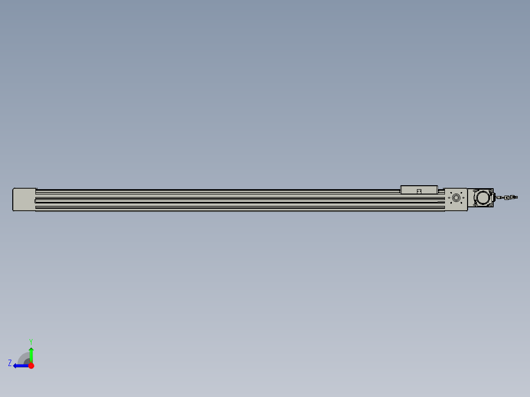 威洛博直线电机模组EB6-L70-S1250-BL-P40-MS3右视图