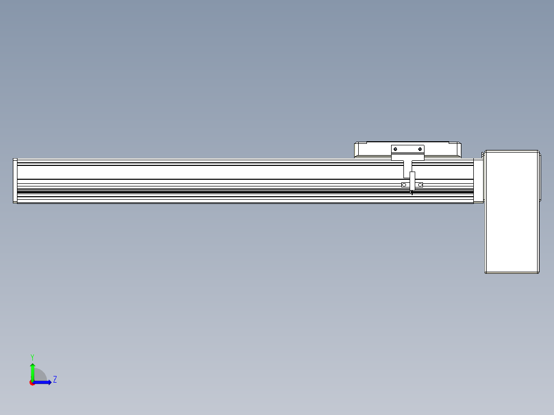 同步带全封闭直线模组TPA-HCB-105D-90-L350-LP-C-P20-N3左视图