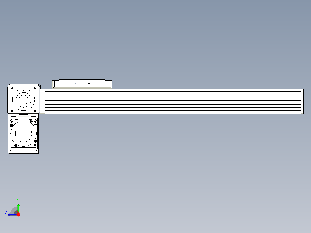 同步带全封闭直线模组TPA-HCB-105D-90-L350-LP-C-P20-N3右视图