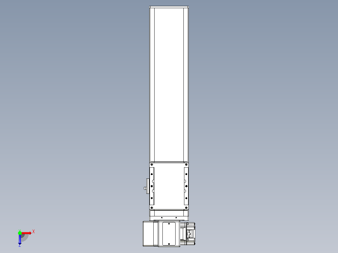 同步带全封闭直线模组TPA-HCB-105D-90-L350-LP-C-P20-N3俯视图