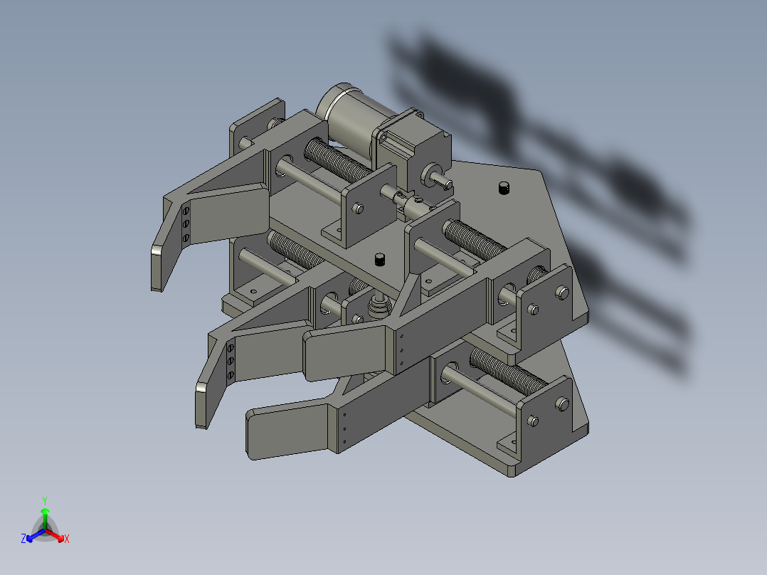 气缸驱动爬杆<span style='color: red'>机器人</span>的设计含三维