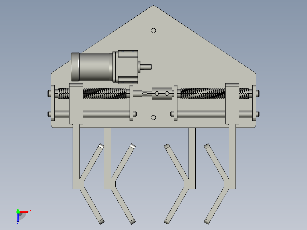 气缸驱动爬杆机器人的设计含三维俯视图