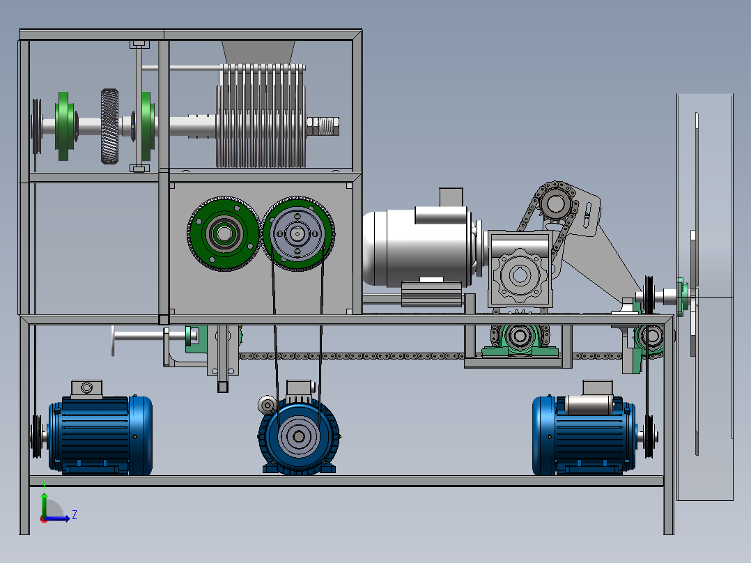 小型多功能切菜机的设计左视图