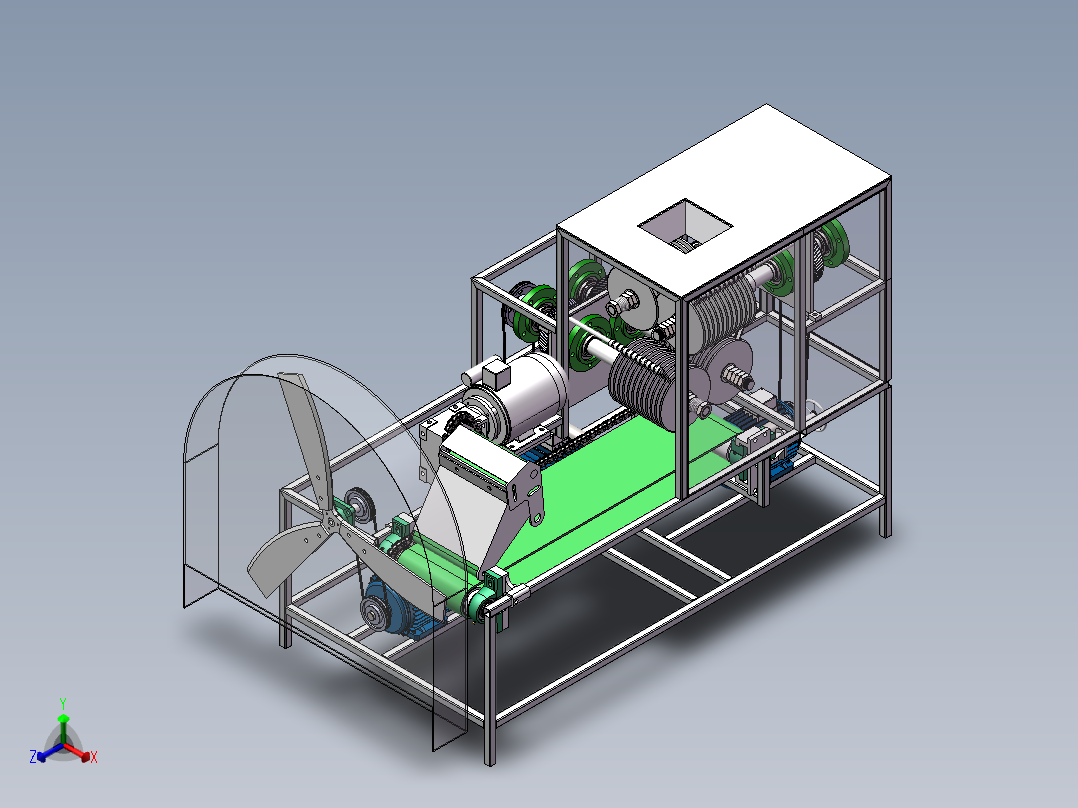 小型多功能切菜机的设计正等轴测图