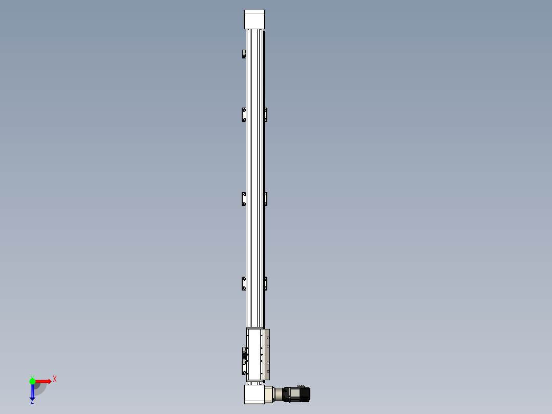 同步带滑台-欧规B8H-L176-S1400-L-ZP40-D3-N5俯视图