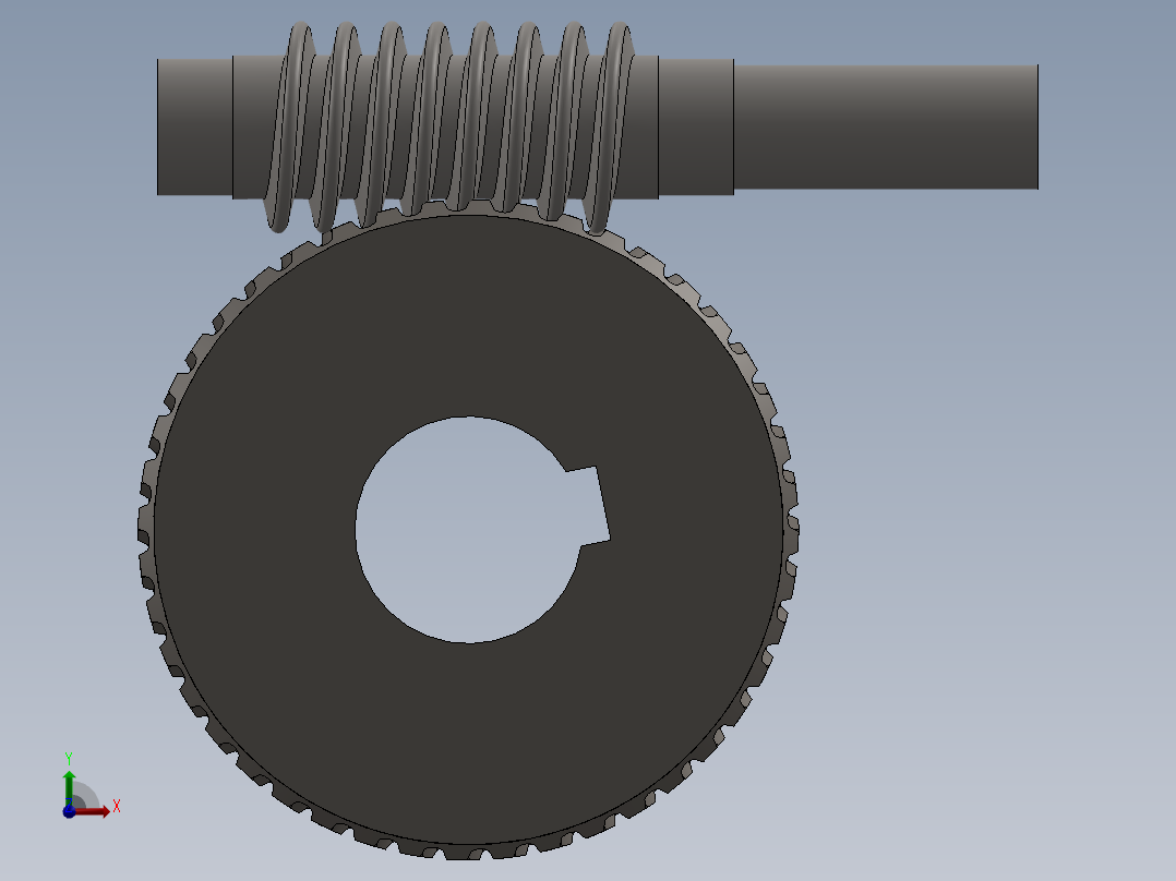 齿轮啮合 (122)前视图