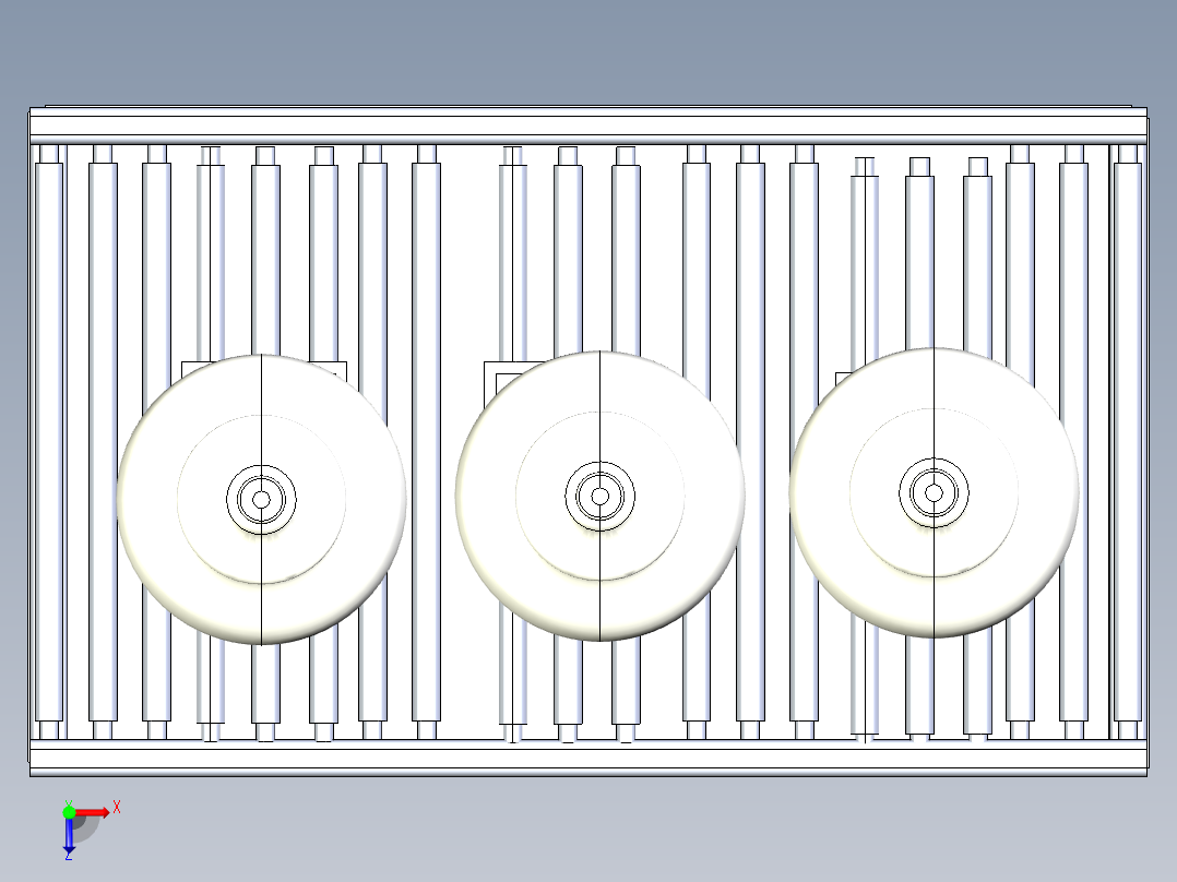 滚筒输送机 (2)俯视图