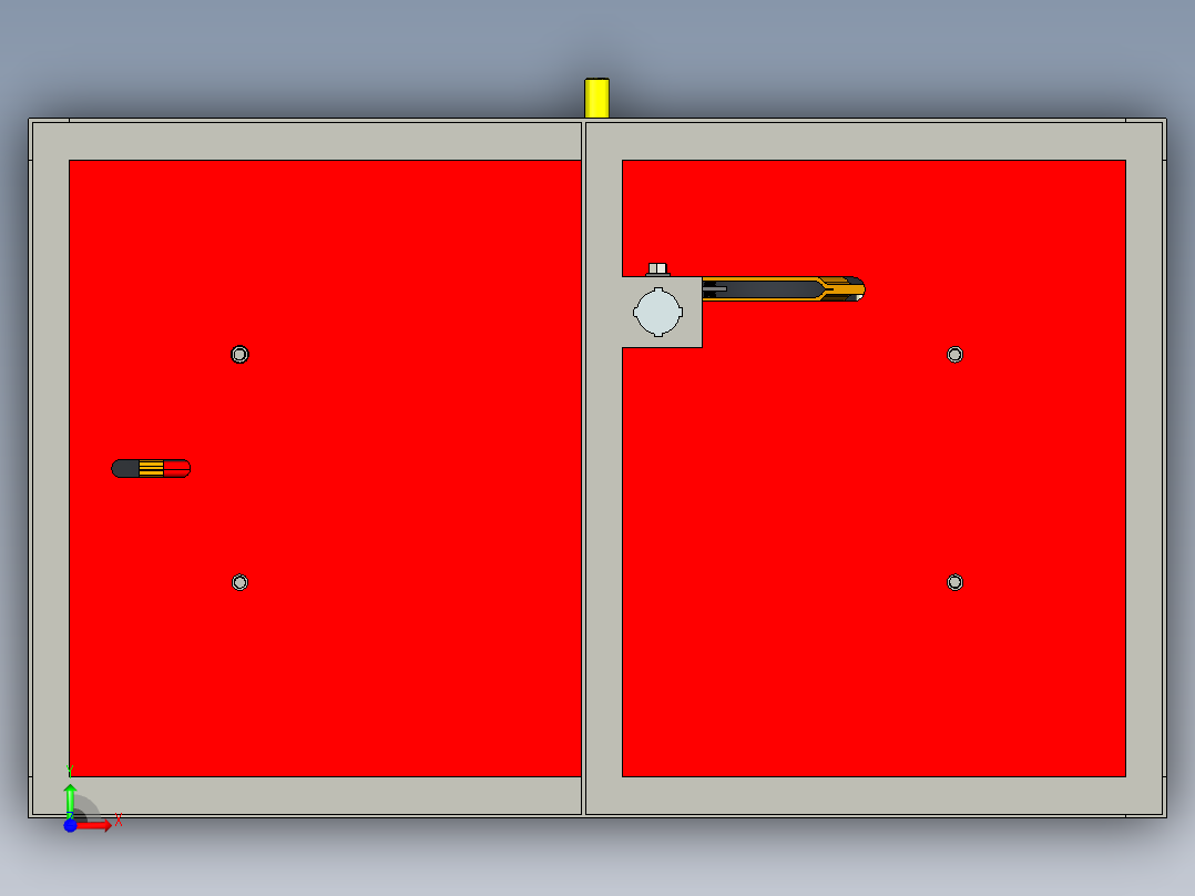 腰果脱壳机Creo2前视图