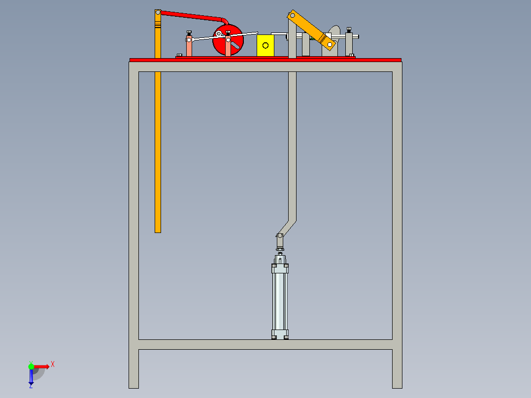 腰果脱壳机Creo2俯视图