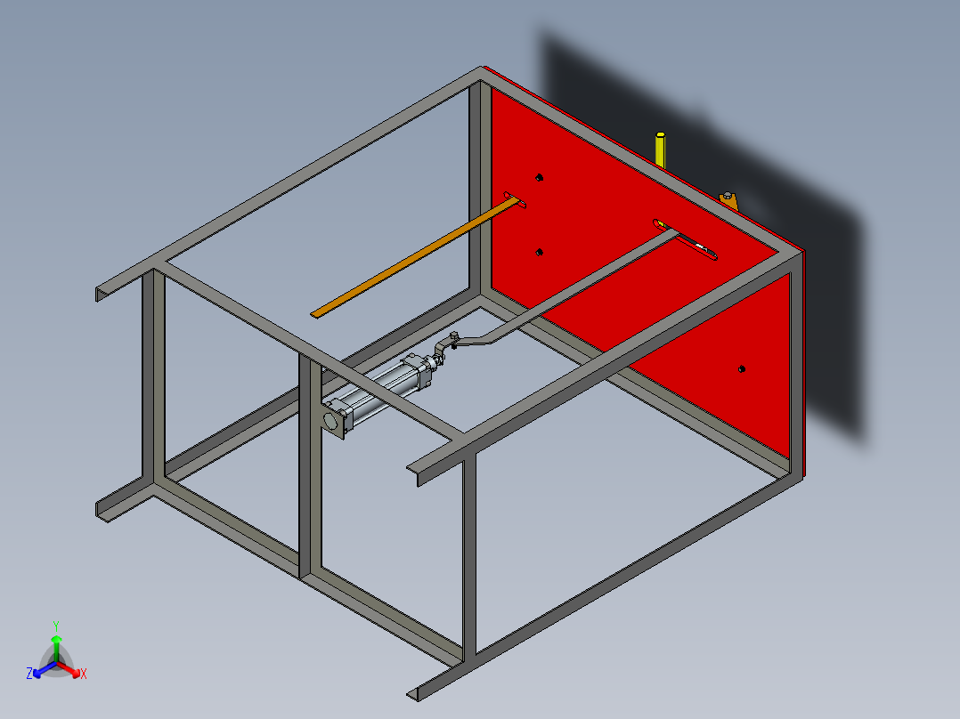 腰果脱壳机Creo2正等轴测图