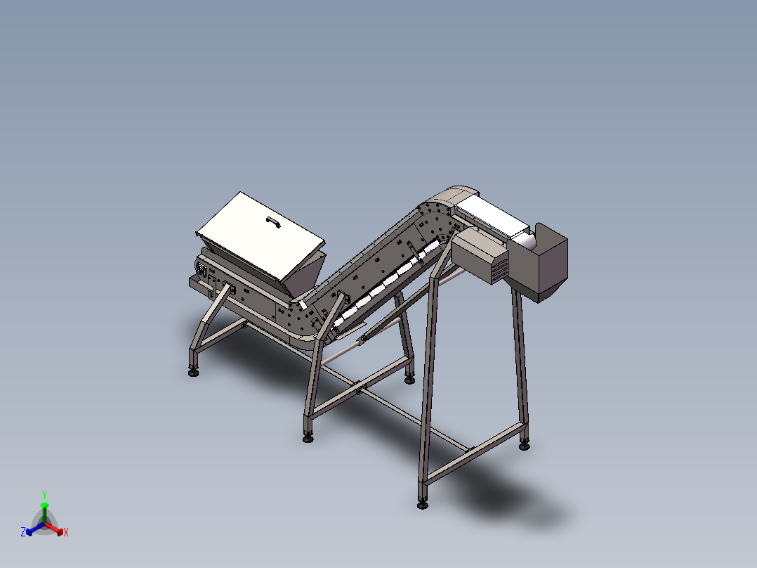 提升机3D图纸非标自动化设备3D图纸3D模型正等轴测图