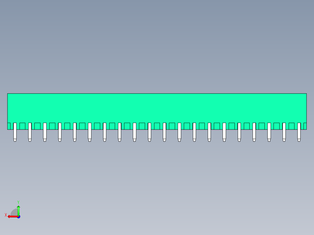 DEGSON 2EDG 系列 5.0mm 可插拔接线端子组-2EDGV-5.0-20P-14-00AH后视图