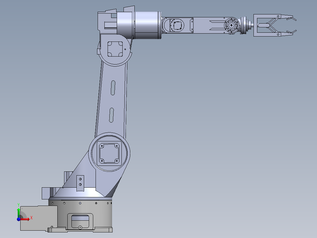 五自由度工业机械手设计【5自由度】【三维SW+15张CAD图纸+说明书】前视图