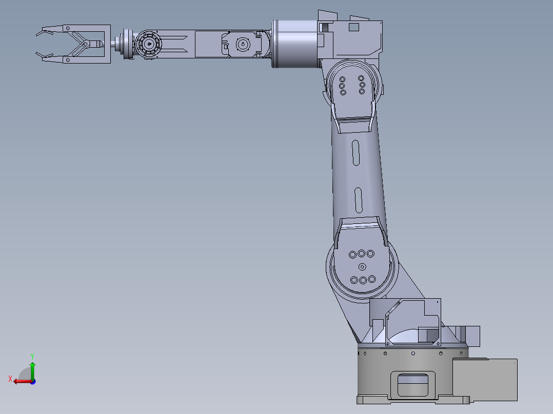 五自由度工业机械手设计【5自由度】【三维SW+15张CAD图纸+说明书】后视图