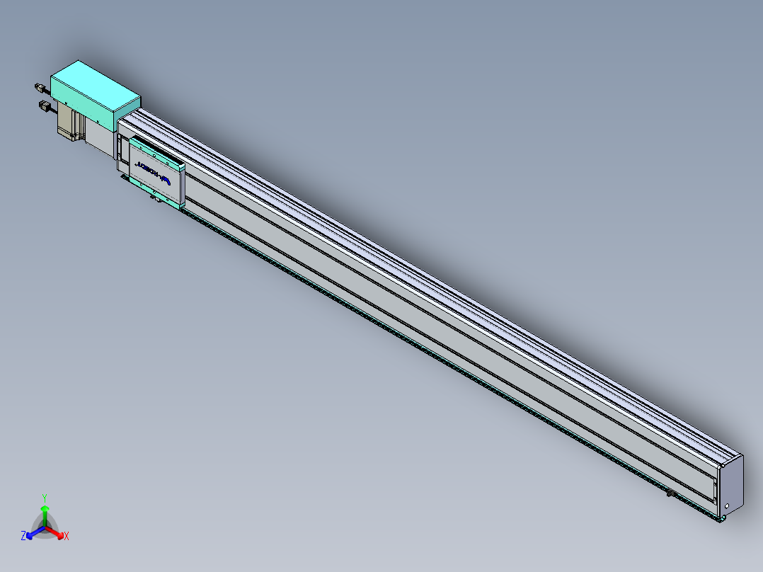 威洛博VBC同步带传动一无尘环境VBC14-L45-S1600-BR-ZP75-C3正等轴测图