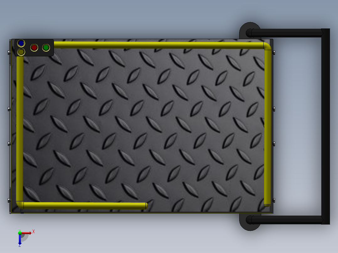 果园水果采摘升降平台的设计【含三维SolidWorks】俯视图