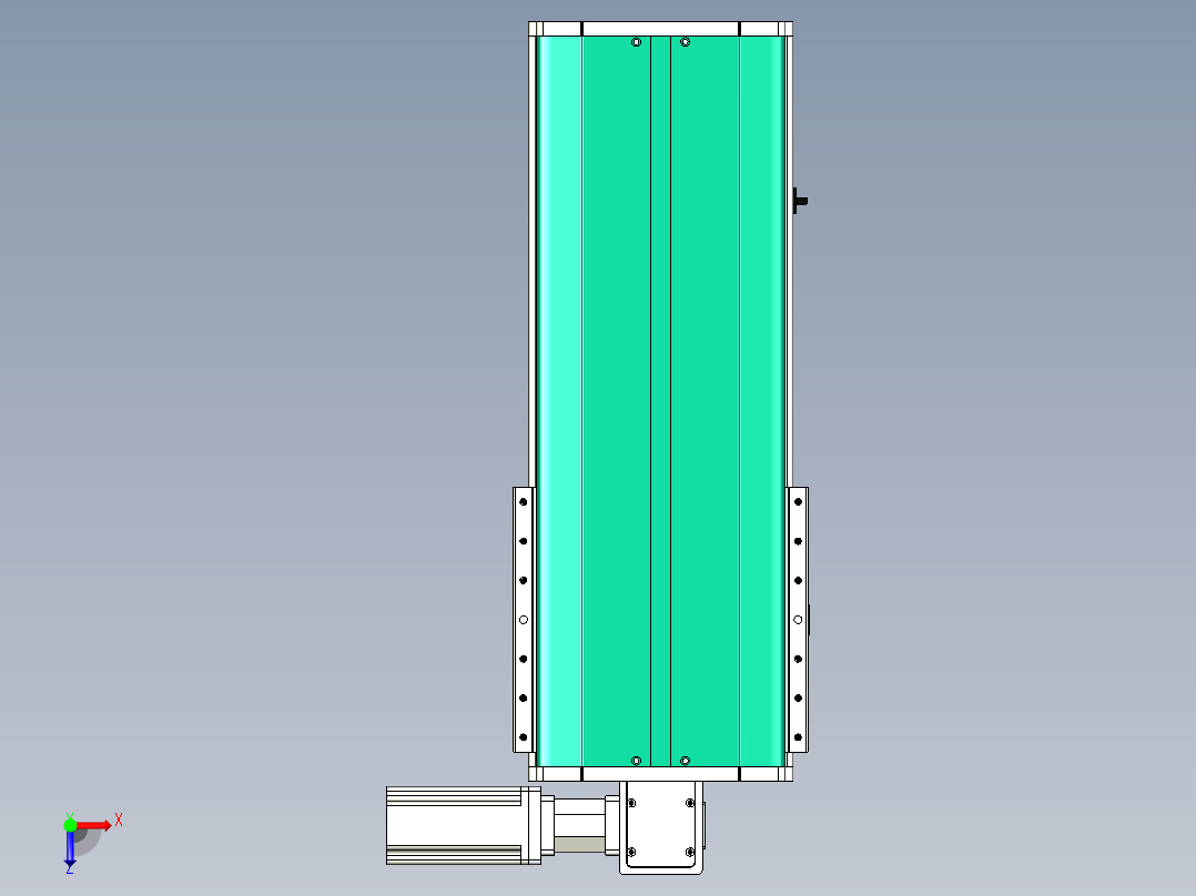 东锦同步带传动-直线滑台模组DH270B-C-L150-S350-BL-P750W-C3俯视图