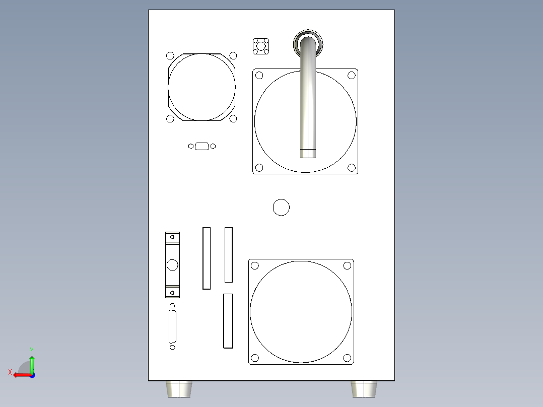 基恩士MD-V9900_9920_C_kc图纸模型后视图