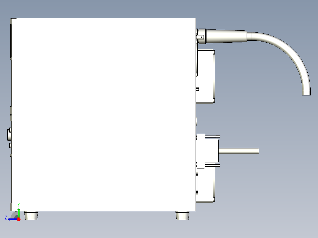 基恩士MD-V9900_9920_C_kc图纸模型右视图