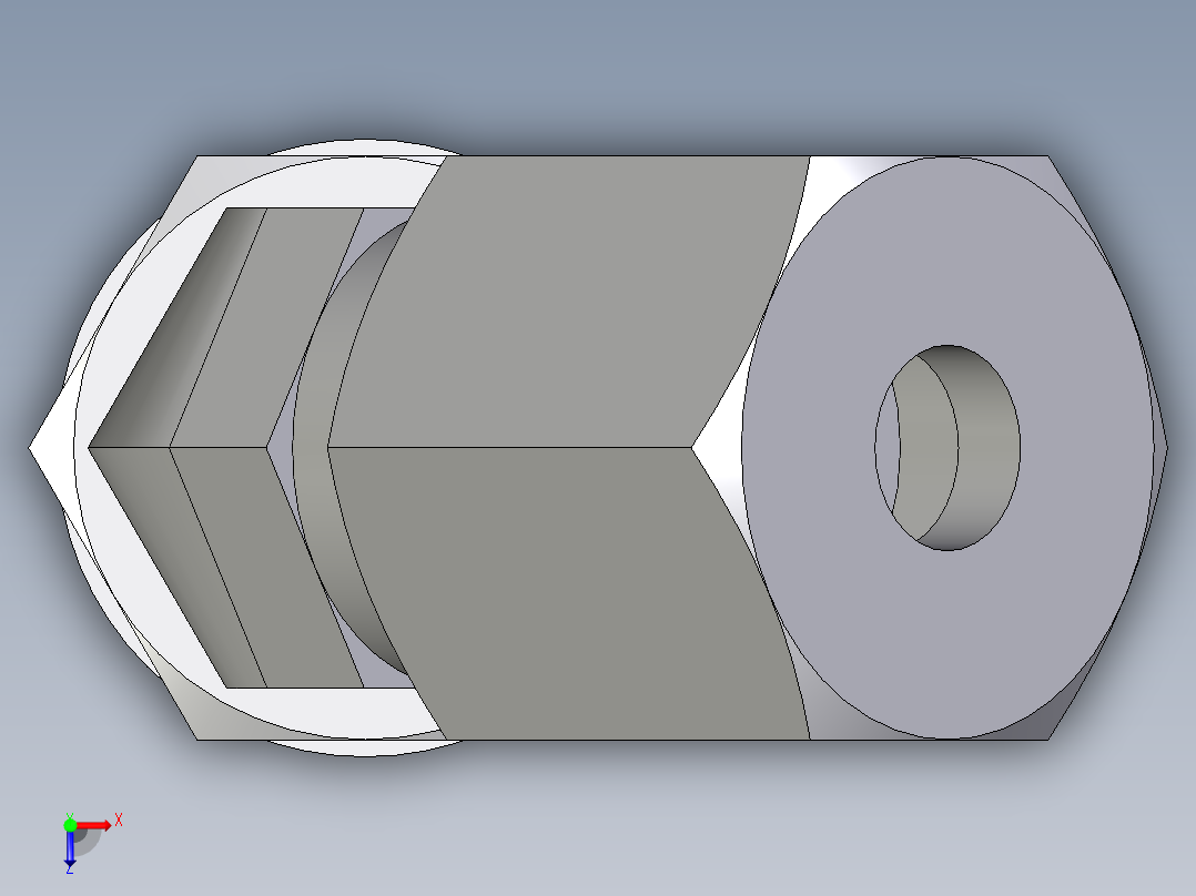 卡套式工业通用硬管接头EO_Adjustable_locknut_45_deg_elbow_VEE06SMORCF俯视图
