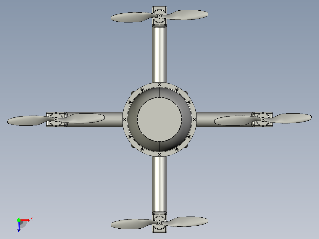 无人水陆两用无人机--igs stp俯视图