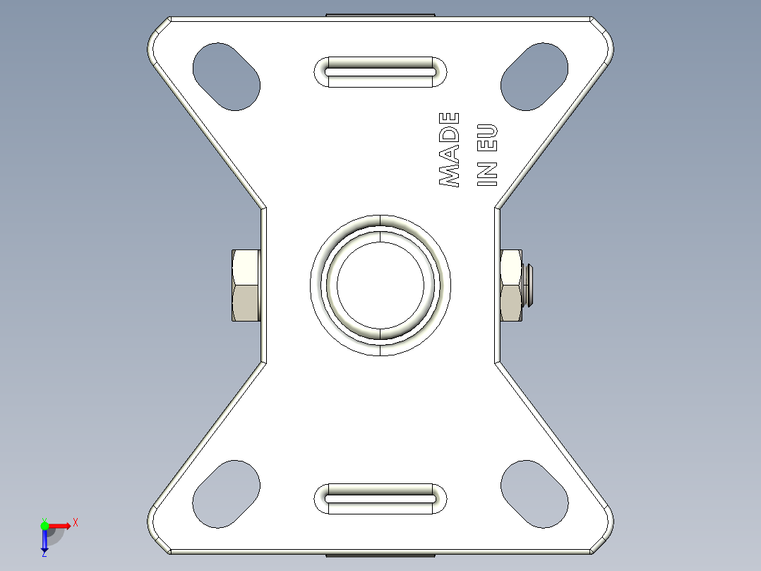 型材-KJN 259792 100MM WHEEL俯视图