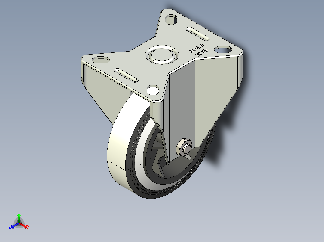 型材-KJN 259792 100MM WHEEL正等轴测图