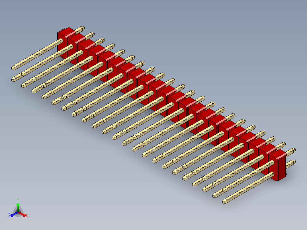 彩色公头100mil（2.54mm）系列-DS1021_red_2x22p_100mil_Type5_rev1.0