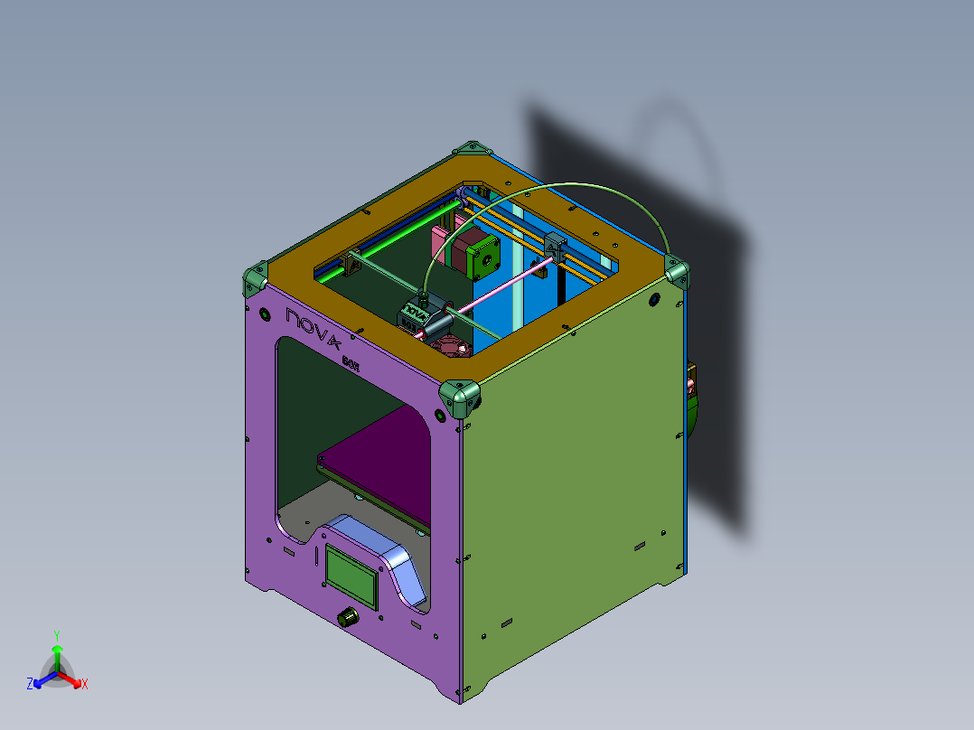 超高精度3D打印机NOVA正等轴测图