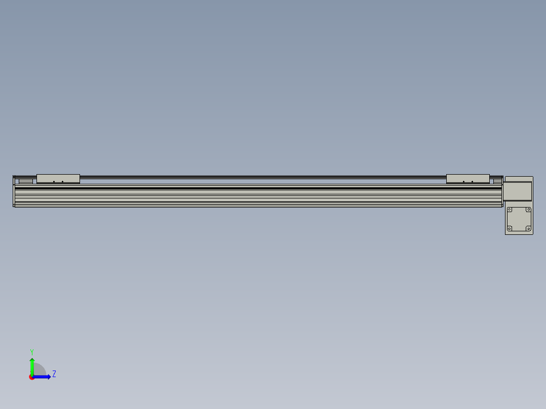 直线模组WG-LHB12-S1000-RD设计图纸左视图