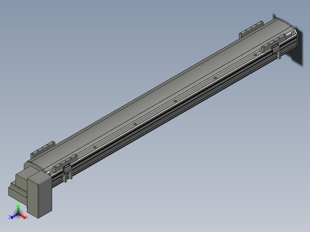 直线模组WG-LHB12-S1000-RD设计图纸正等轴测图