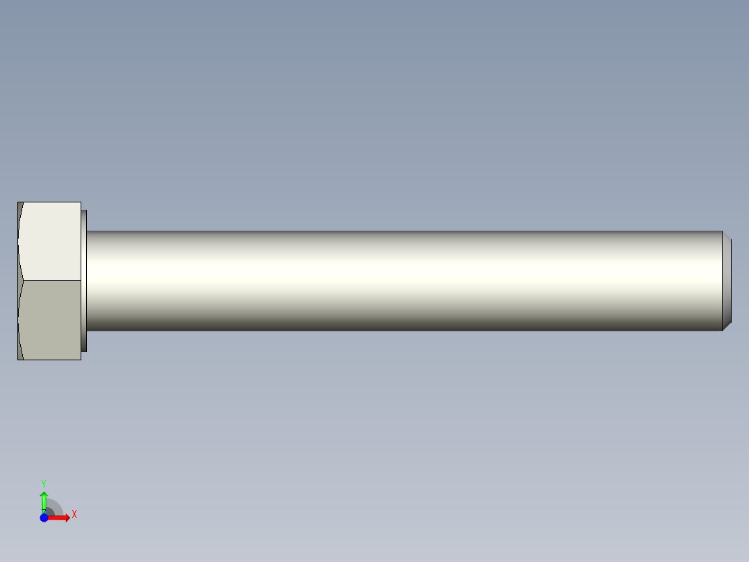 螺钉-DIN_931-M7x1x45.stp前视图