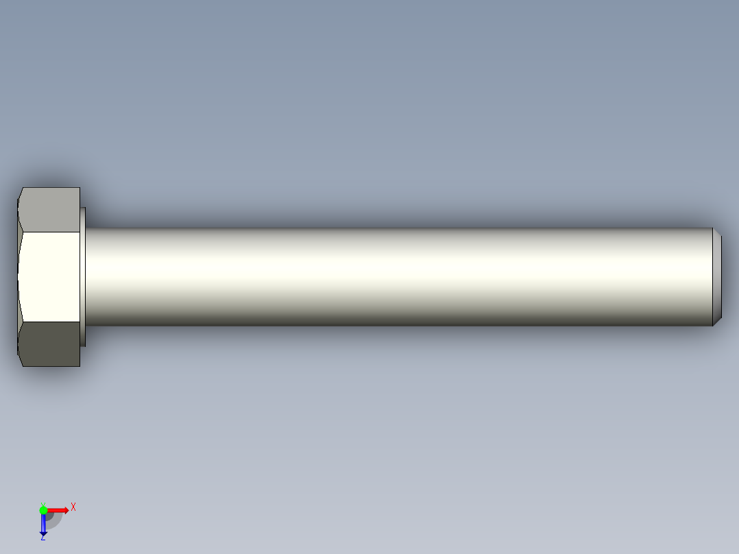 螺钉-DIN_931-M7x1x45.stp俯视图