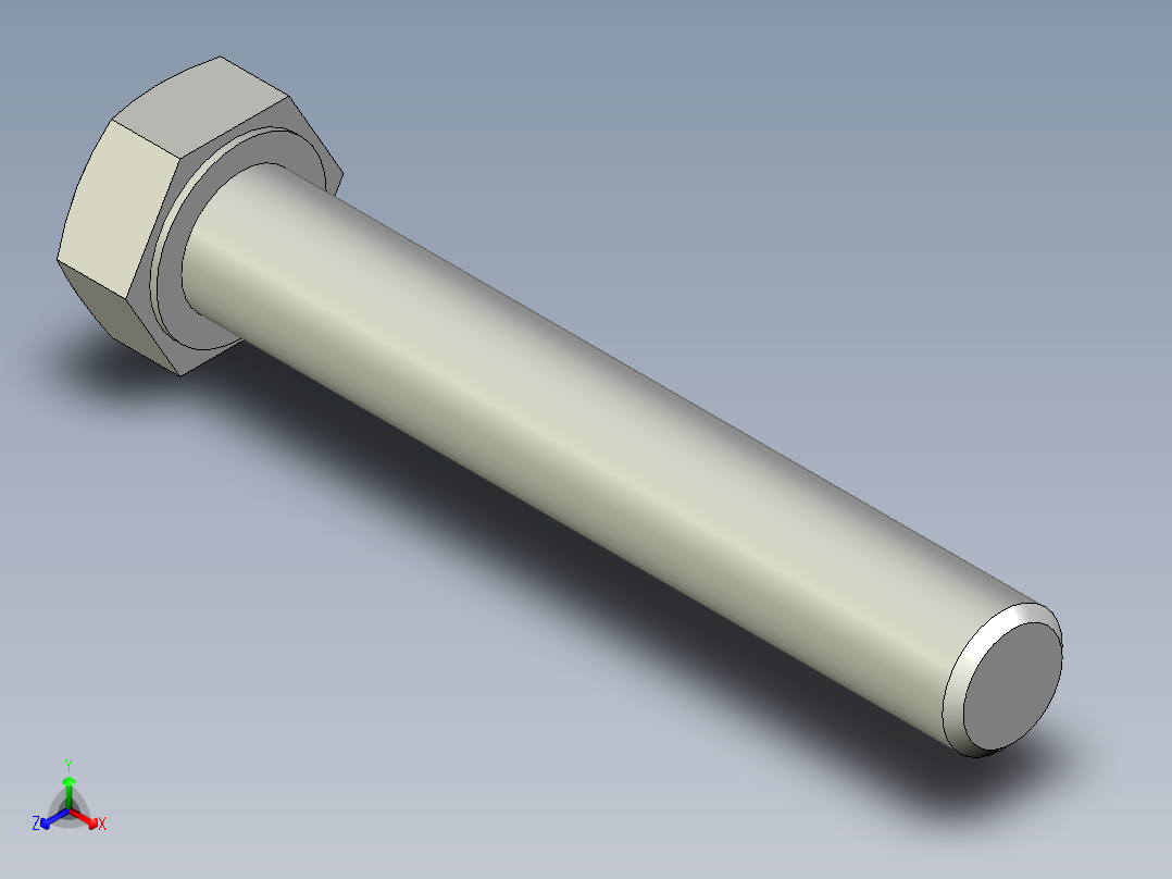 螺钉-DIN_931-M7x1x45.stp正等轴测图