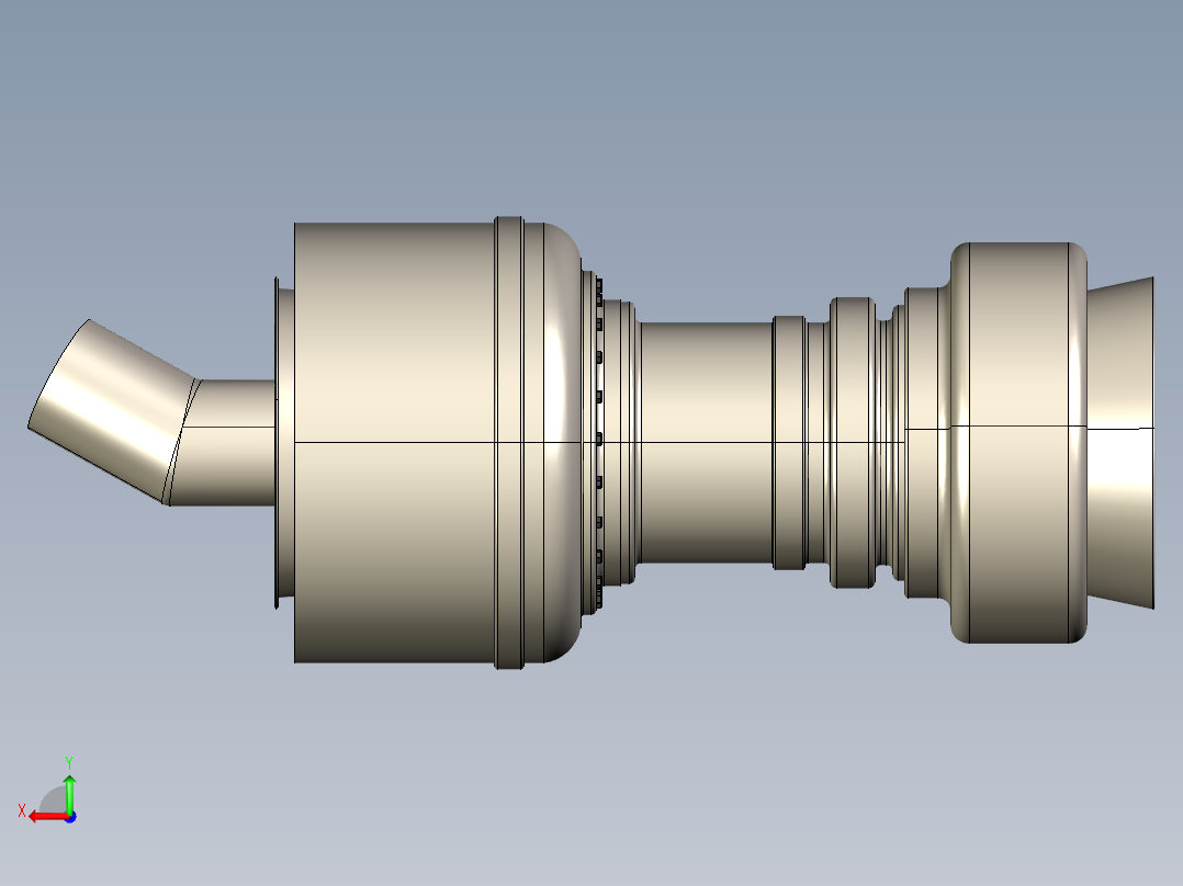 燃气轮机gasas-turbineas96---模型格式为 stp后视图