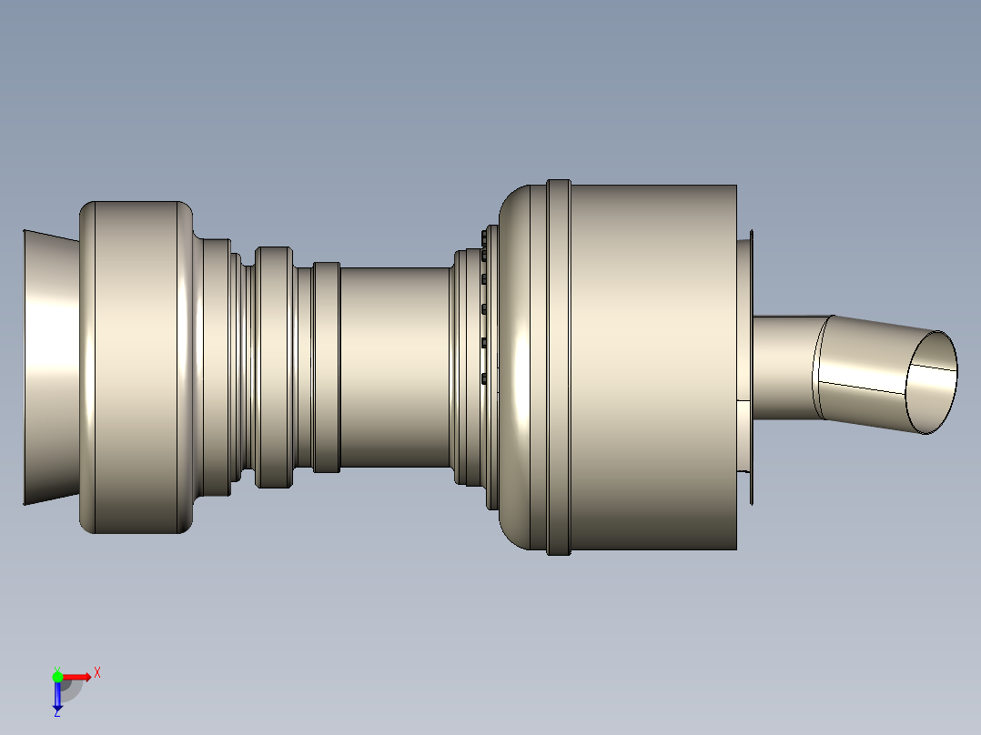 燃气轮机gasas-turbineas96---模型格式为 stp俯视图