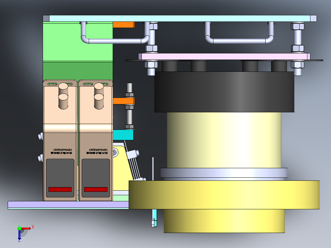 振动盘 外直径300 带直线送料器 200顺俯视图