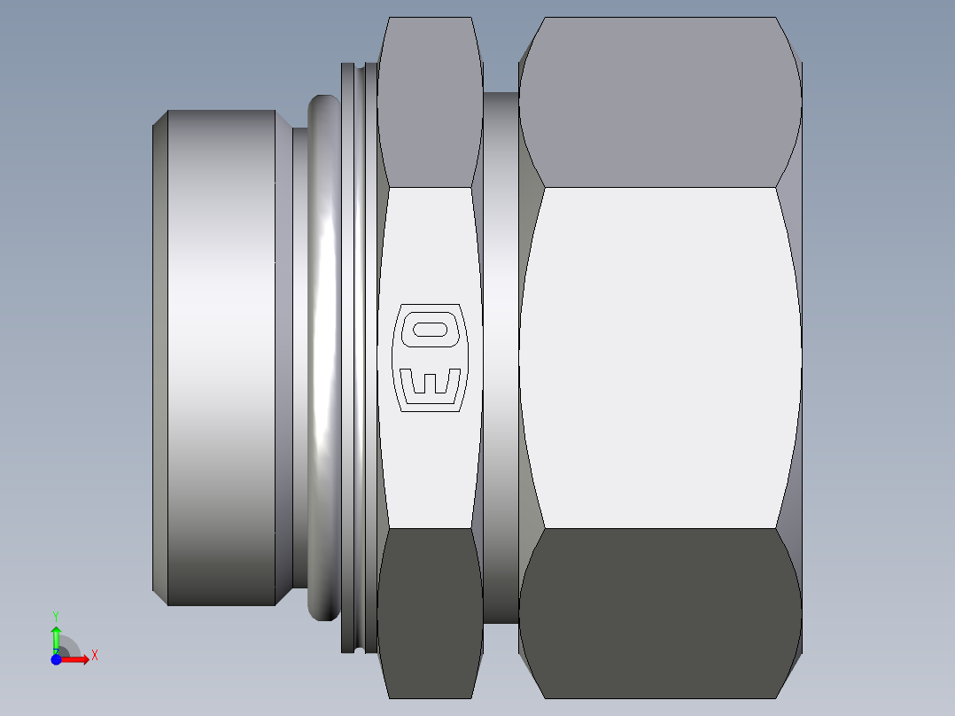卡套式工业通用硬管接头EO_Male_Stud_connector_GEO35LMCF前视图