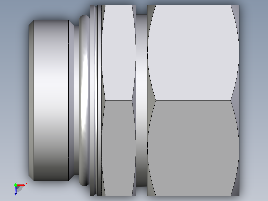 卡套式工业通用硬管接头EO_Male_Stud_connector_GEO35LMCF俯视图